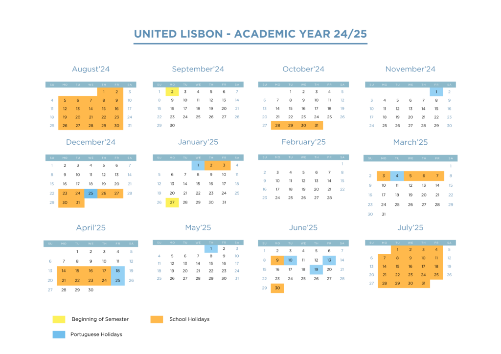 United Lisbon International School Calendar